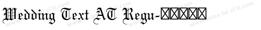 Wedding Text AT Regu字体转换